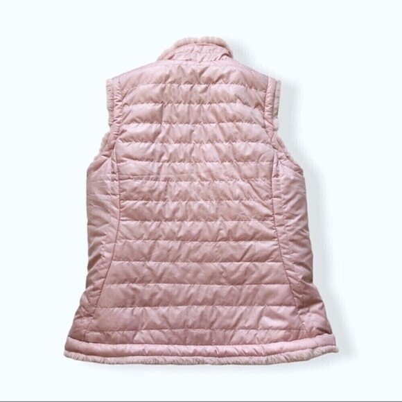 NICOLE Miller Reversible Vest Zip Up Puffer Vest Faux Fur Pastel Soft Pink Small - Picture 6 of 11